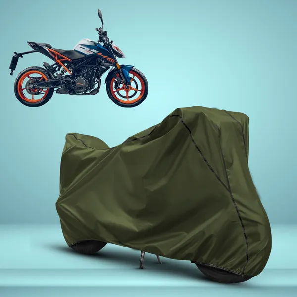 Stylish_Olive_Green_Water_Resistant_Dustproof_UV_&_Heat_Resistant_Multicolor_Piping_Bike_Scooter_Scooty_Cover_Compatible_with_KTM_160_Duke