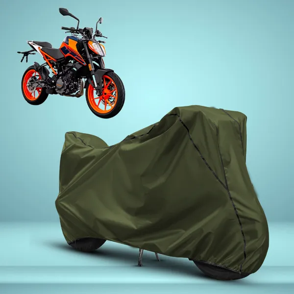 Stylish_Olive_Green_Water_Resistant_Dustproof_UV_&_Heat_Resistant_Multicolor_Piping_Bike_Scooter_Scooty_Cover_Compatible_with_KTM_200_Duke