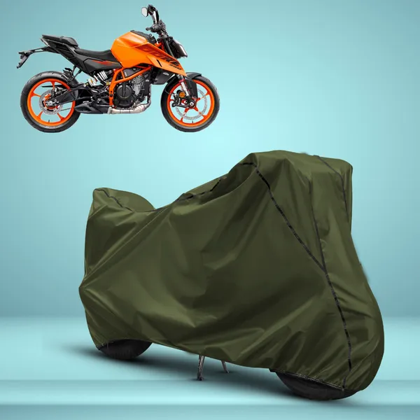 Stylish_Olive_Green_Water_Resistant_Dustproof_UV_&_Heat_Resistant_Multicolor_Piping_Bike_Scooter_Scooty_Cover_Compatible_with_KTM_390_Duke