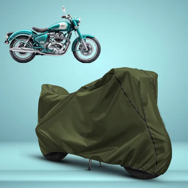 Stylish_Olive_Green_Water_Resistant_Dustproof_UV_&_Heat_Resistant_Multicolor_Piping_Bike_Scooter_Scooty_Cover_Compatible_with_Royal_Enfield_Classic_650