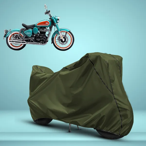 Stylish_Olive_Green_Water_Resistant_Dustproof_UV_&_Heat_Resistant_Multicolor_Piping_Bike_Scooter_Scooty_Cover_Compatible_with_Royal_Enfield_Goan_Classic_350