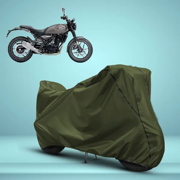 Stylish_Olive_Green_Water_Resistant_Dustproof_UV_&_Heat_Resistant_Multicolor_Piping_Bike_Scooter_Scooty_Cover_Compatible_with_Royal_Enfield_Guerrilla_450