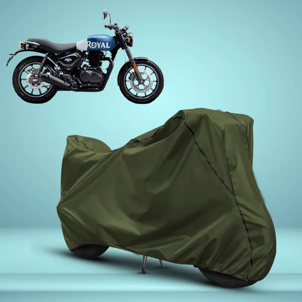 Stylish_Olive_Green_Water_Resistant_Dustproof_UV_&_Heat_Resistant_Multicolor_Piping_Bike_Scooter_Scooty_Cover_Compatible_with_Royal_Enfield_Hunter_350