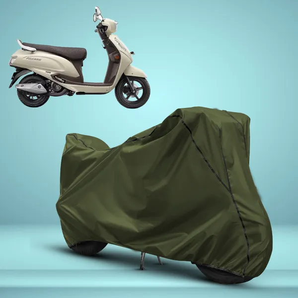 Stylish_Olive_Green_Water_Resistant_Dustproof_UV_&_Heat_Resistant_Multicolor_Piping_Bike_Scooter_Scooty_Cover_Compatible_with_Suzuki_Access_125