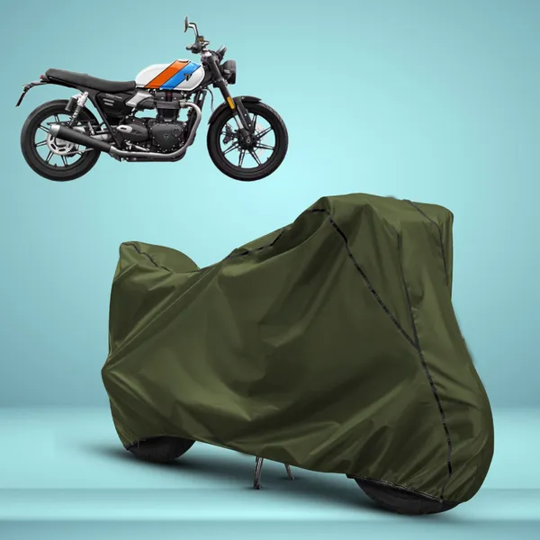 Stylish_Olive_Green_Water_Resistant_Dustproof_UV_&_Heat_Resistant_Multicolor_Piping_Bike_Scooter_Scooty_Cover_Compatible_with_Triumph_Speed_Twin_900
