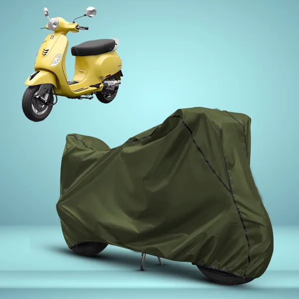 Stylish_Olive_Green_Water_Resistant_Dustproof_UV_&_Heat_Resistant_Multicolor_Piping_Bike_Scooter_Scooty_Cover_Compatible_with_Vespa_ZX_125