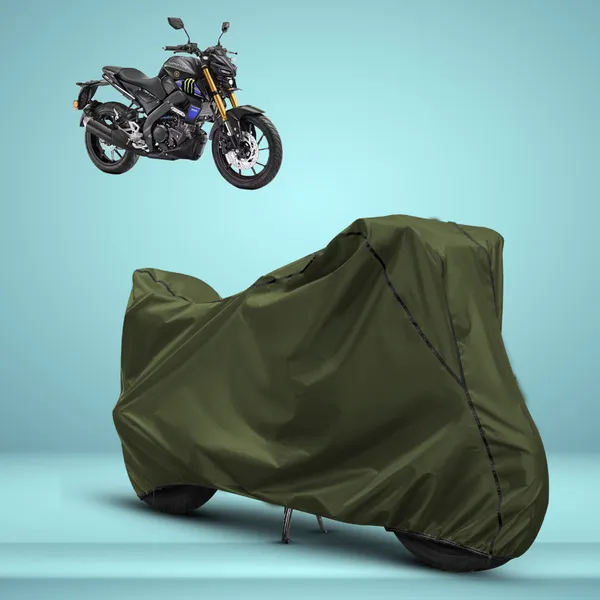 Stylish_Olive_Green_Water_Resistant_Dustproof_UV_&_Heat_Resistant_Multicolor_Piping_Bike_Scooter_Scooty_Cover_Compatible_with_Yamaha_MT_15_V2
