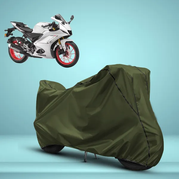 Stylish_Olive_Green_Water_Resistant_Dustproof_UV_&_Heat_Resistant_Multicolor_Piping_Bike_Scooter_Scooty_Cover_Compatible_with_Yamaha_R15_V4