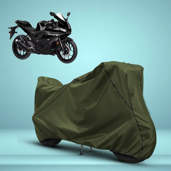 Stylish_Olive_Green_Water_Resistant_Dustproof_UV_&_Heat_Resistant_Multicolor_Piping_Bike_Scooter_Scooty_Cover_Compatible_with_Yamaha_R3