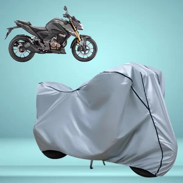 Stylish_Silver_Water_Resistant_Dustproof_UV_&_Heat_Resistant_Multicolor_Piping_Bike_Scooter_Scooty_Cover_Compatible_with_Honda_CB300F