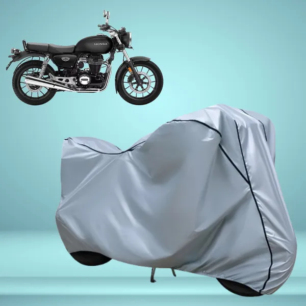 Stylish_Silver_Water_Resistant_Dustproof_UV_&_Heat_Resistant_Multicolor_Piping_Bike_Scooter_Scooty_Cover_Compatible_with_Honda_Hness_CB350