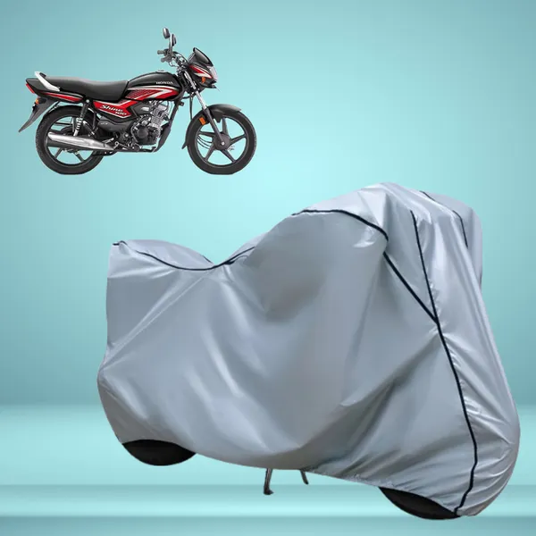Stylish_Silver_Water_Resistant_Dustproof_UV_&_Heat_Resistant_Multicolor_Piping_Bike_Scooter_Scooty_Cover_Compatible_with_Honda_Shine_100