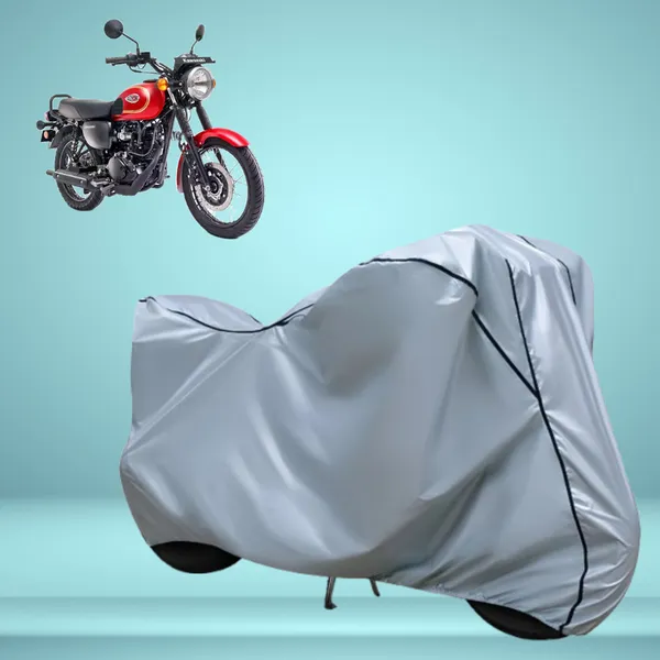 Stylish_Silver_Water_Resistant_Dustproof_UV_&_Heat_Resistant_Multicolor_Piping_Bike_Scooter_Scooty_Cover_Compatible_with_Kawasaki_W175