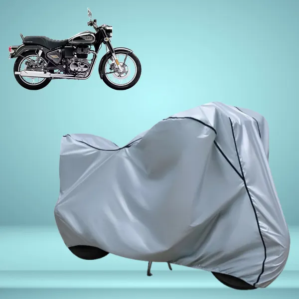 Stylish_Silver_Water_Resistant_Dustproof_UV_&_Heat_Resistant_Multicolor_Piping_Bike_Scooter_Scooty_Cover_Compatible_with_Royal_Enfield_Bullet_350