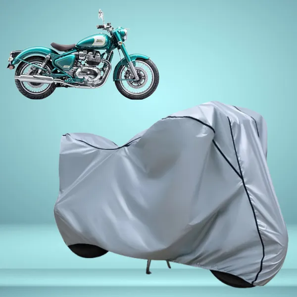 Stylish_Silver_Water_Resistant_Dustproof_UV_&_Heat_Resistant_Multicolor_Piping_Bike_Scooter_Scooty_Cover_Compatible_with_Royal_Enfield_Classic_650