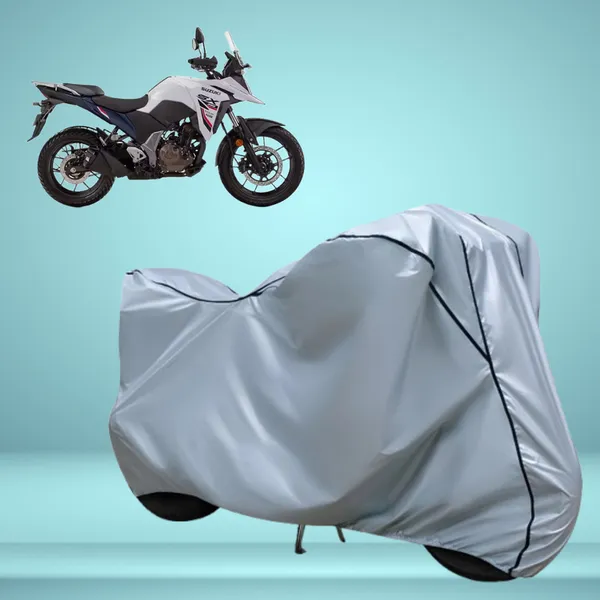 Stylish_Silver_Water_Resistant_Dustproof_UV_&_Heat_Resistant_Multicolor_Piping_Bike_Scooter_Scooty_Cover_Compatible_with_Suzuki_V-Strom_SX