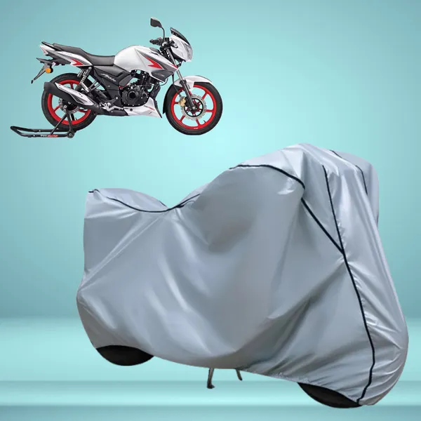Stylish_Silver_Water_Resistant_Dustproof_UV_&_Heat_Resistant_Multicolor_Piping_Bike_Scooter_Scooty_Cover_Compatible_with_TVS_Apache_RTR_160