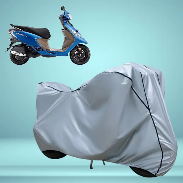 TVS_Zest_110_Stylish_Silver_Water_Resistant_Dustproof_UV_&_Heat_Resistant_Multicolor_Piping_Bike_Scooter_Scooty_Cover_Compatible