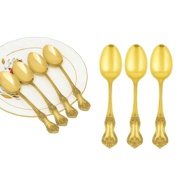 Golden_Pure_Brass_Dessert_Spoon_(7_Inch)_(Set_Of_6)