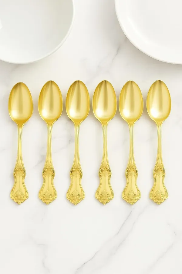 Golden_Pure_Brass_Dessert_Spoon_(7_Inch)_(Set_Of_6)