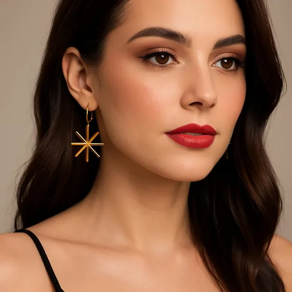 Gold-Toned_Starburst_Dangle_Earrings_For_Women
