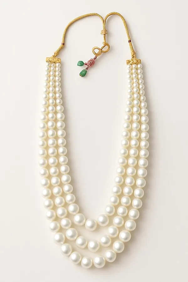 White_3-Layer_Pearl_Wedding_Mala_For_Men_And_Women