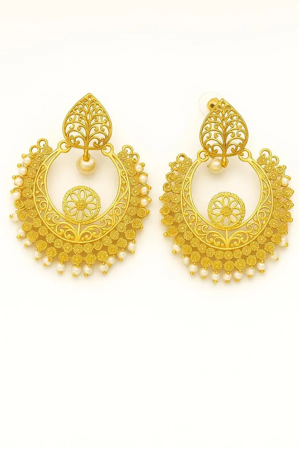 Gold-Plated_Traditional_Pearl_Studded_Chandbali_Earrings_For_Women_&_Girls