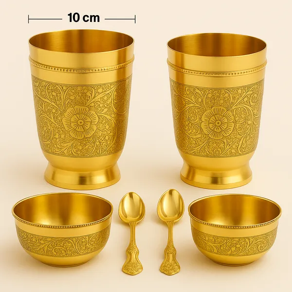 Golden_Brass_Glass-Bowl-Spoon_Gift_Set