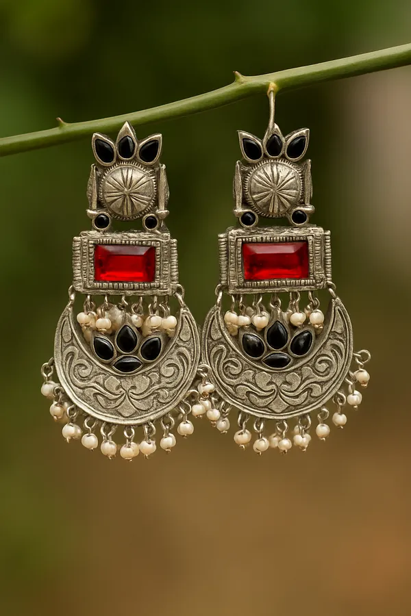 Turrquoise_Blue_Stones_&_Beads,_Traditional_Dangle_Earring_Jhumka_For_Women
