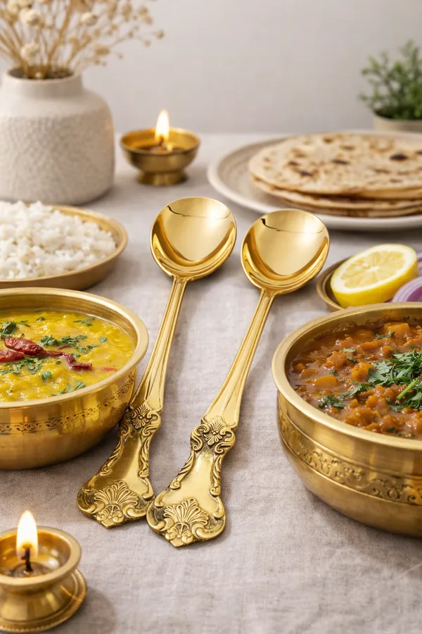 Golden_Table_Serving_Spoon_Of_Brass-Chamcha_-_2_Pcs