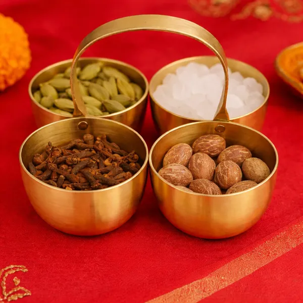 Golden_Pure_Brass_Small_Pooja_Roli,_Chawal,_Haldi,_Kumkum_Katori/Chawmukh,_Chopda,Chopala,_Chokda_With_Handle_For_Home_Mandir