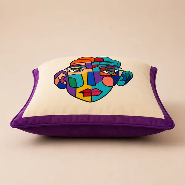 Premium_Polyester_Velvet_Abstract_Face_Printed_Cushion_Cover_|_Modern_Decorative_Throw_Pillow_Cover_|_Ivory_&_Purple_|_16_x_16_Inch