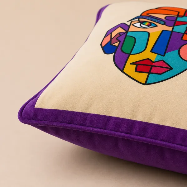 Premium_Polyester_Velvet_Abstract_Face_Printed_Cushion_Cover_|_Modern_Decorative_Throw_Pillow_Cover_|_Ivory_&_Purple_|_16_x_16_Inch