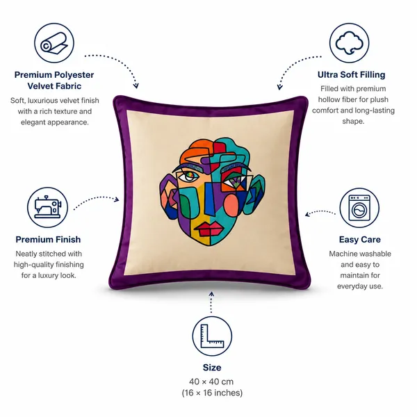 Premium_Polyester_Velvet_Abstract_Face_Printed_Cushion_Cover_|_Modern_Decorative_Throw_Pillow_Cover_|_Ivory_&_Purple_|_16_x_16_Inch