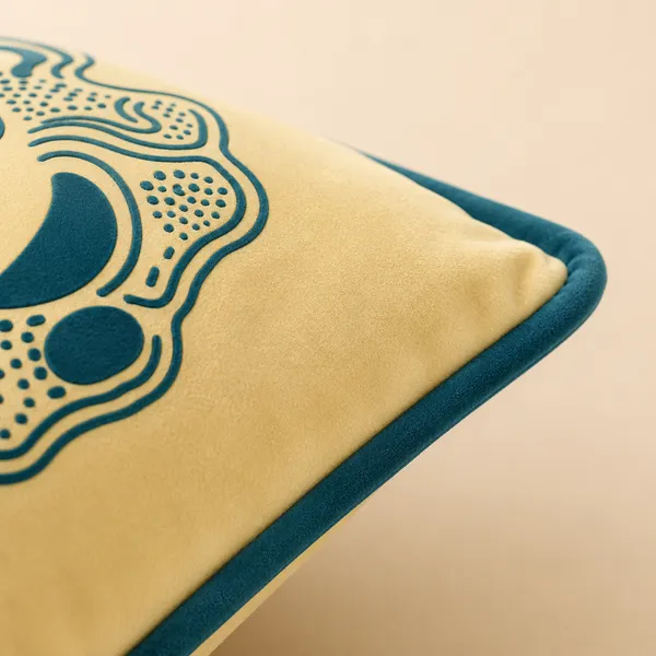 Premium_Polyester_Velvet_Abstract_Face_Printed_Cushion_Cover_|_Modern_Decorative_Throw_Pillow_Cover_|_Lime_Beige_|_16_x_16_Inch