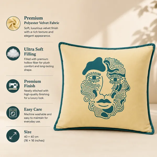 Premium_Polyester_Velvet_Abstract_Face_Printed_Cushion_Cover_|_Modern_Decorative_Throw_Pillow_Cover_|_Lime_Beige_|_16_x_16_Inch