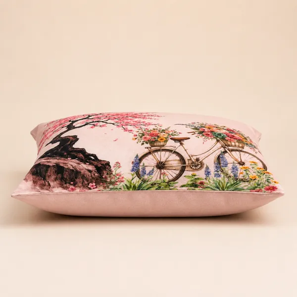 Premium_Polyester_Velvet_Floral_Bicycle_Printed_Cushion_Cover_|_Cherry_Blossom_Decorative_Throw_Pillow_Cover_|_Blush_Pink_|_16_x_16_Inch