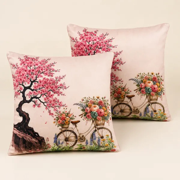 Premium_Polyester_Velvet_Floral_Bicycle_Printed_Cushion_Cover_|_Cherry_Blossom_Decorative_Throw_Pillow_Cover_|_Blush_Pink_|_16_x_16_Inch