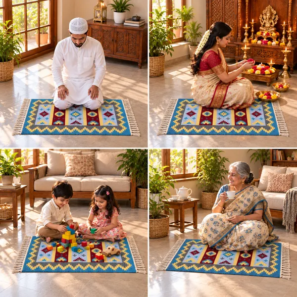 Turquoise_Blue_Multicolour_Geometric_Carpet
