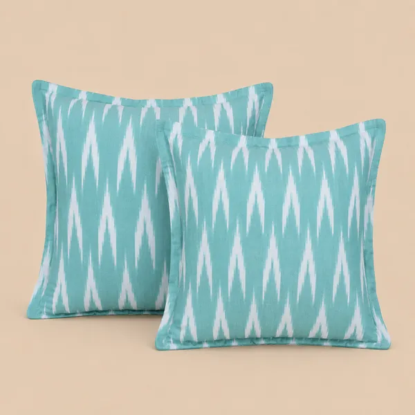 Blue_&_White_Ikkat_Patterned_Cotton_Cushion_Cover_(Majestic_Meadow)_(Pack_Of_2)