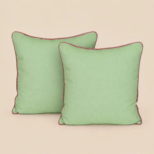 Red_&_Green_Plain_Reversible_Border_Texture_Cushion_Cover_(Velvet_Serenity)_(Pack_Of_2)