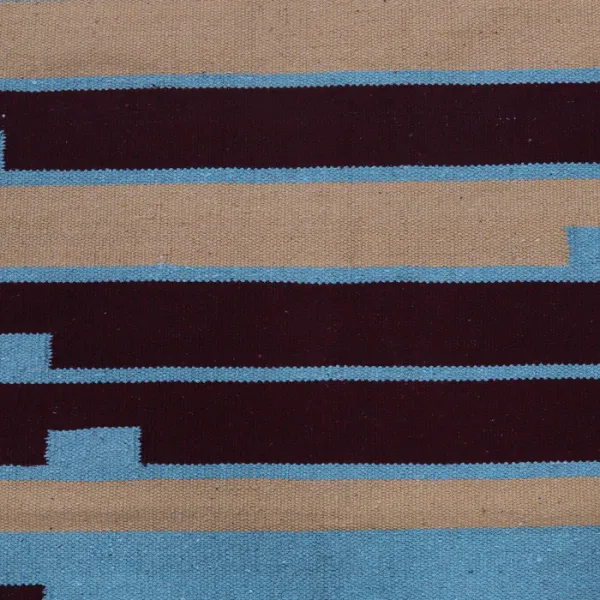Blue,_Turquoise_&_Yellow_Classic_Charm_Stripe_Pattern_Carpet
