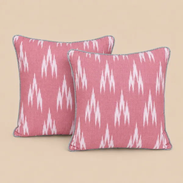 Pink_&_White_Traditional_Ikkat_Square_Cushion_Cover_(Autumn_Whisper)_(Pack_Of_2)