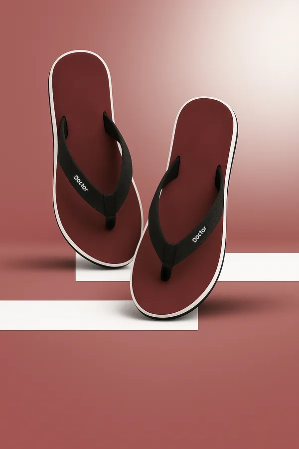 Maroon_Rubber_Flip_Flop_For_Women