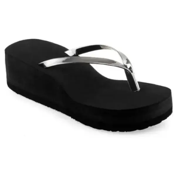 Silver_Rubber_Flip_Flop_For_Women