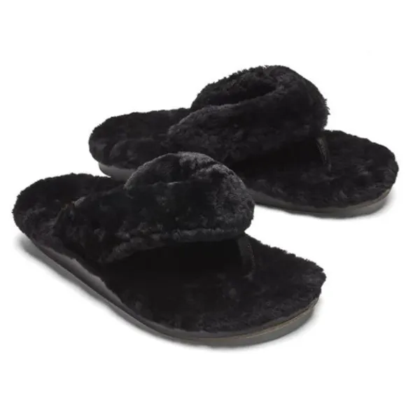 Black_Furry_Flip_Flop_For_Women_(Pack_Of_2)
