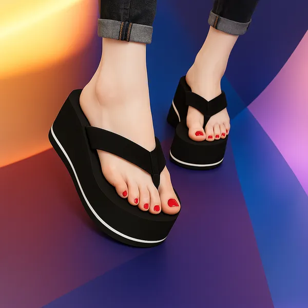 Black_Rubber_Flip_Flop_For_Women