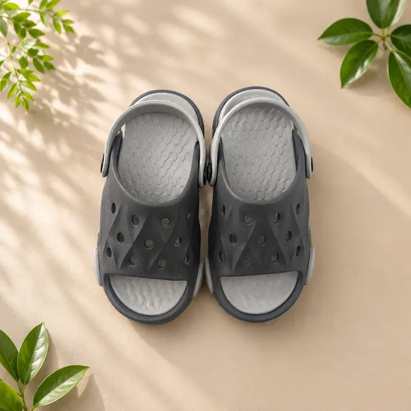 Kids_Open_Toe_Garden_Clogs_|_Lightweight_EVA_Sandals_with_Adjustable_Back_Strap_|_Soft_Cushioned_Anti-Slip_Summer_Clogs_for_Boys_&_Girls_|_Grey_&_Light_Grey