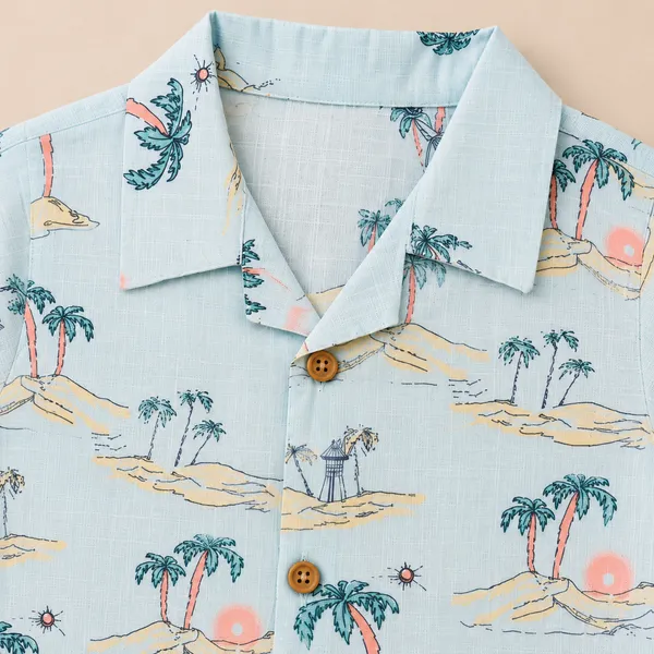 Natkhat_Baby_Boys_Sky_Blue_Cotton_Shirt_&_Shorts_Set_|_Beach_Print_Casual_Wear