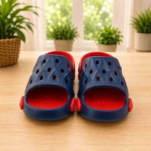 Kids_Open_Toe_Garden_Clogs_|_Lightweight_EVA_Sandals_with_Adjustable_Back_Strap_|_Soft_Cushioned_Anti-Slip_Summer_Clogs_for_Boys_&_Girls_|_Navy_Blue_&_Red